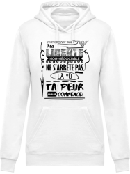 Sacrée Loralÿ : Esclave Horror Story dans toute sa splendeur : A voir sans modération. Toujours avec la participation de Maître Fortabat-Labatut 10454039-sweat-shirt-a-capuche-femme-sweat-femme-ma-liberte-non-negociable-face